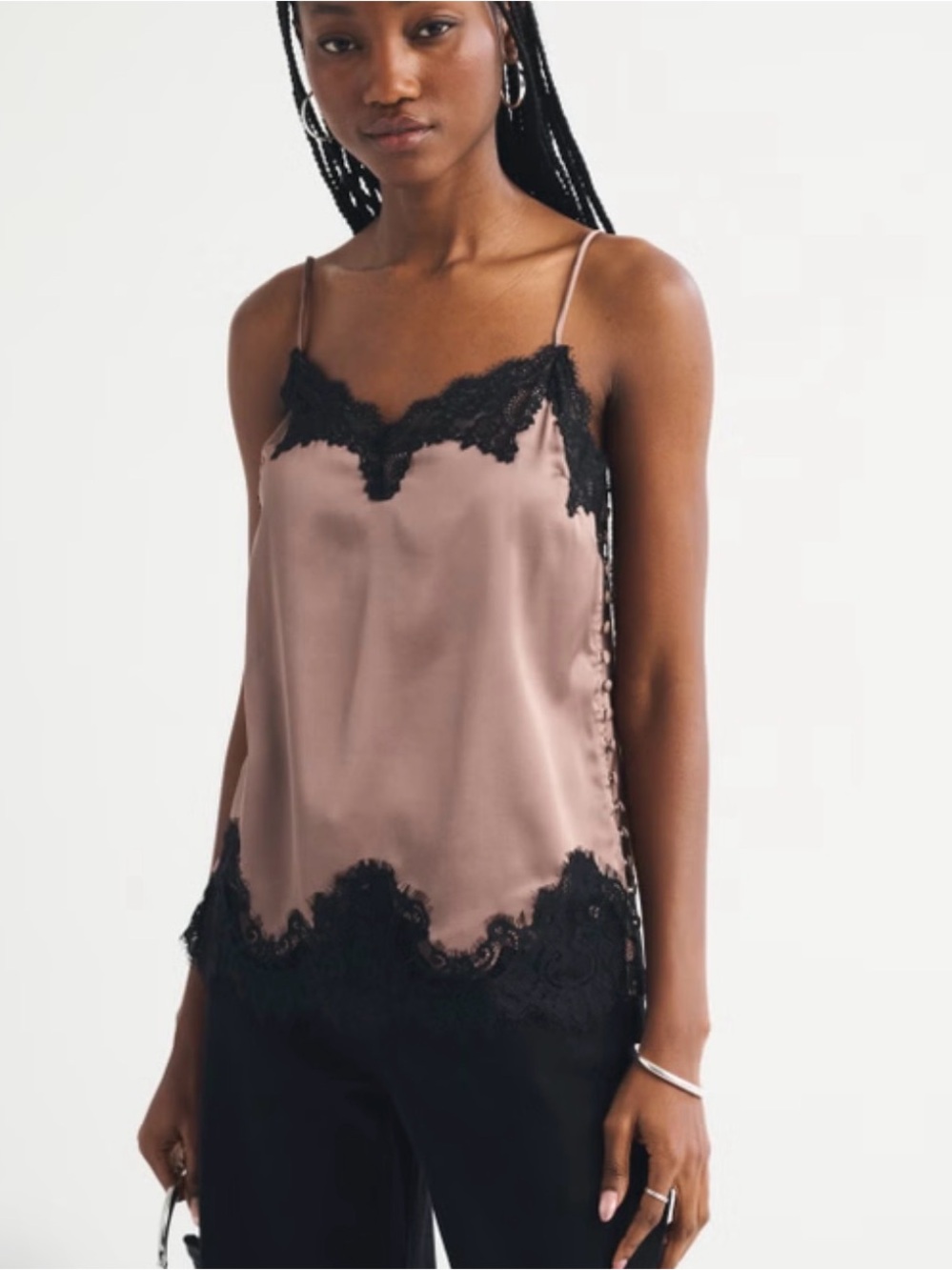 Abercrombie & Fitch Lace +  Satin Slip Cami